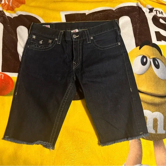 True Religion Man Jean Short Pants Size 34 - Picture 3 of 8